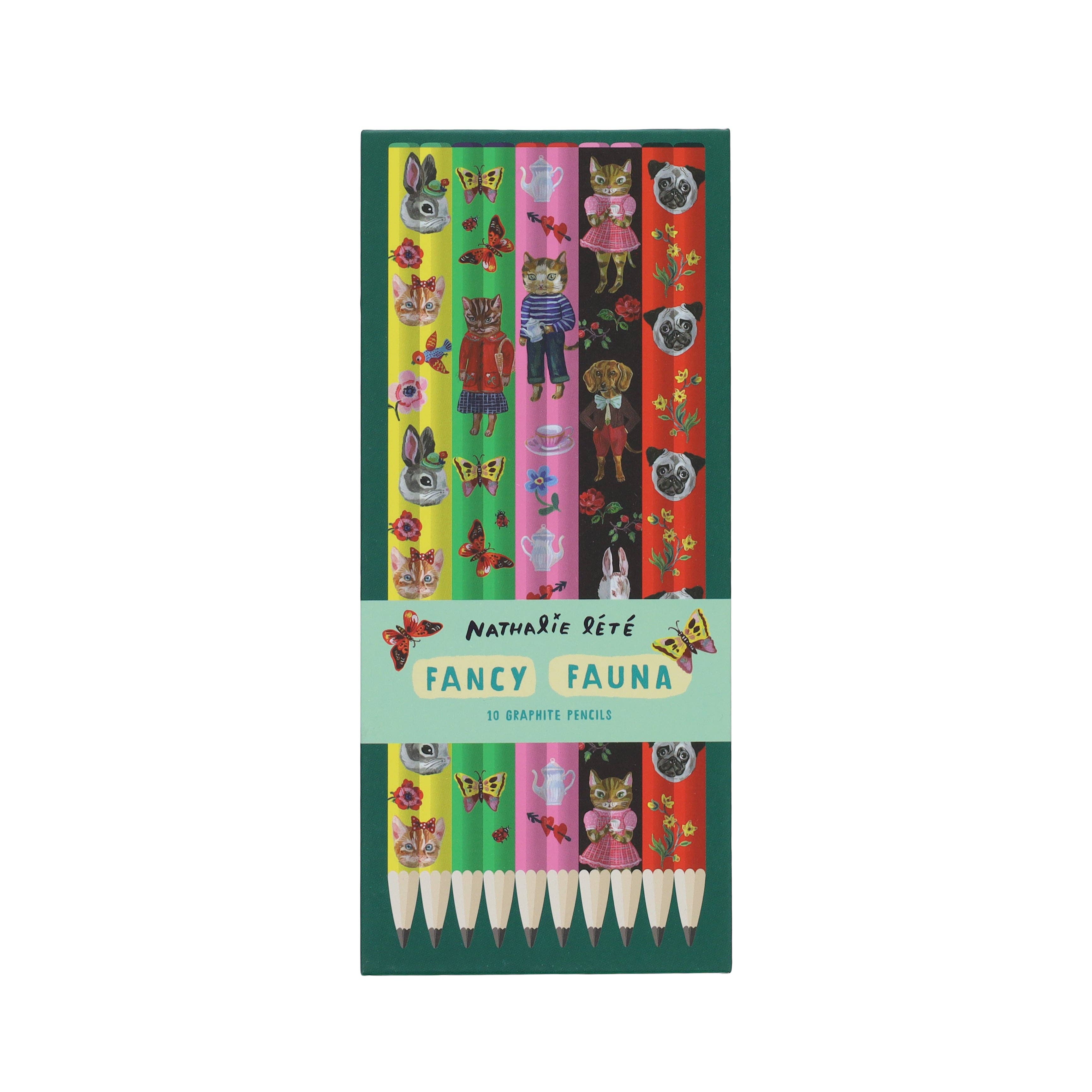 Fancy Fauna 10 Graphite Pencils