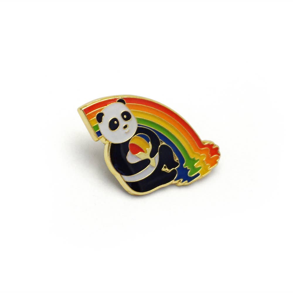 Panda Rainbow Snow Cone Enamel Pin