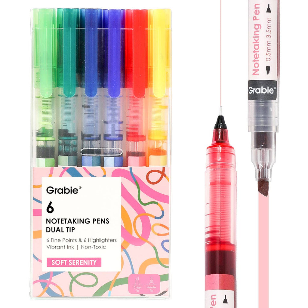 Dual-Tip Notetaking Pen in Soft Serenity