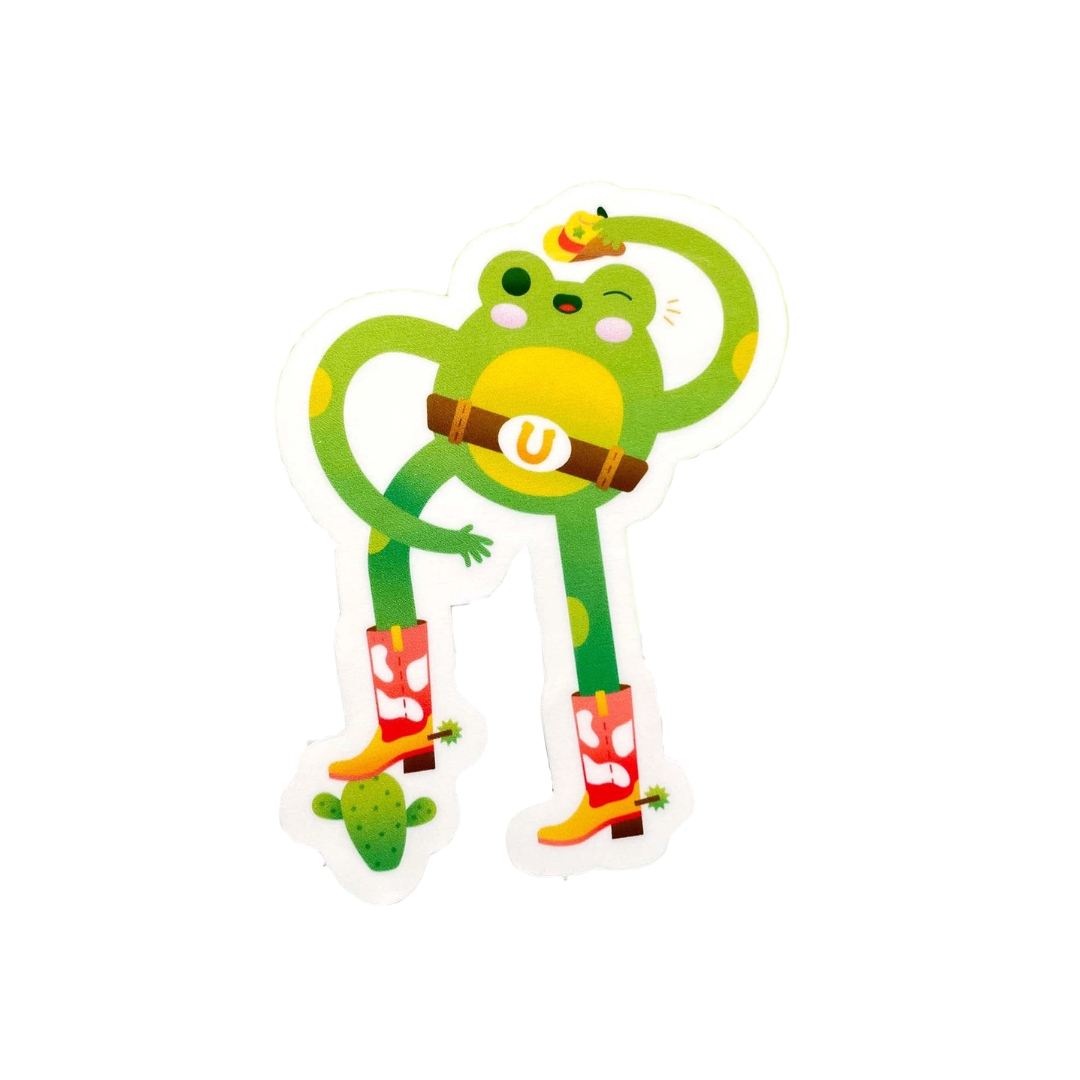 Cowboy Frog Sticker