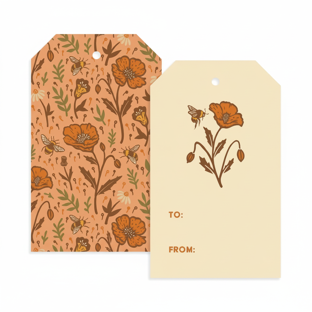 Poppies Gift Tag Set