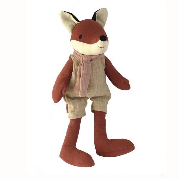 Plush Fox with Rattle & Scarf