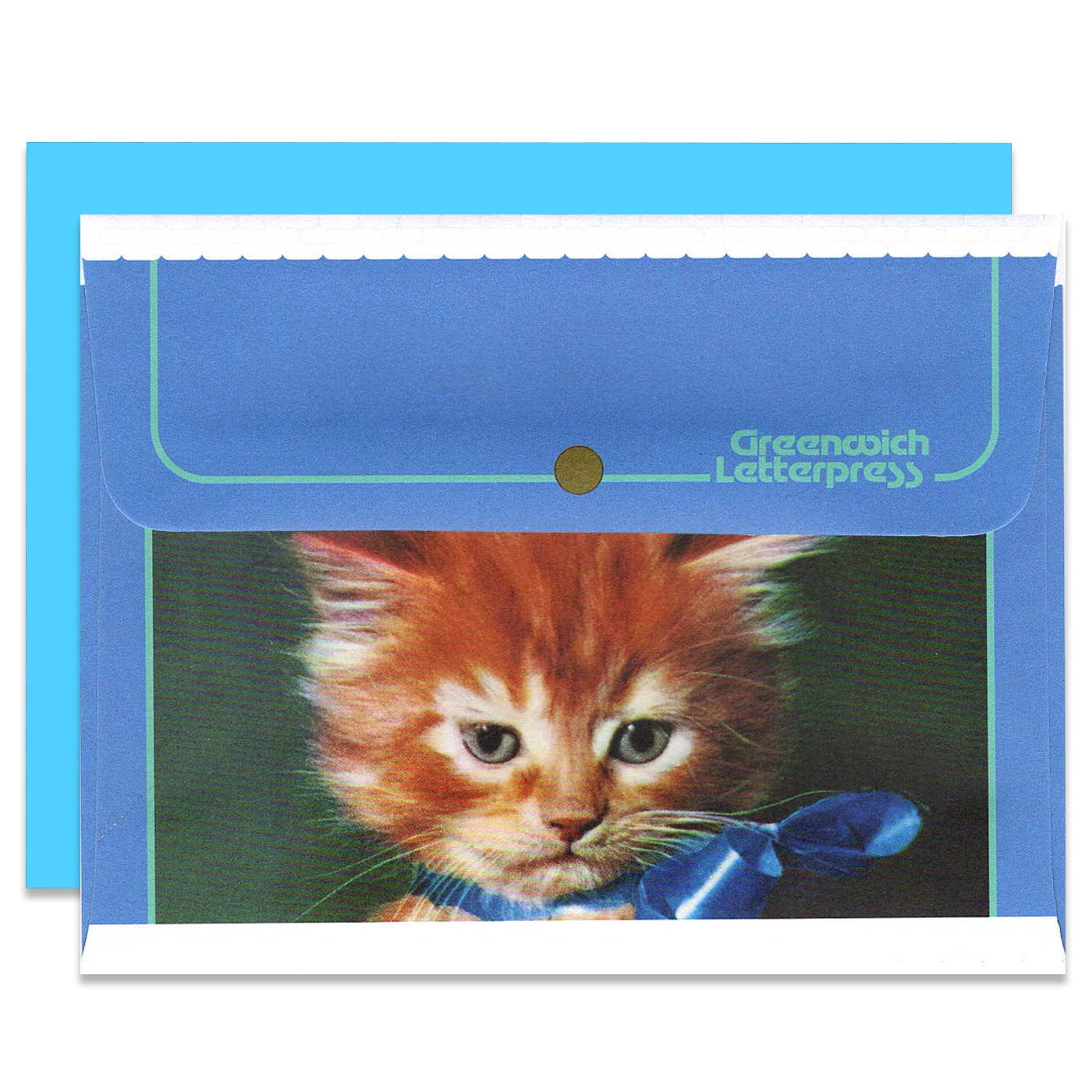 Blue Trapper Keeper Inspired Envelope and Card