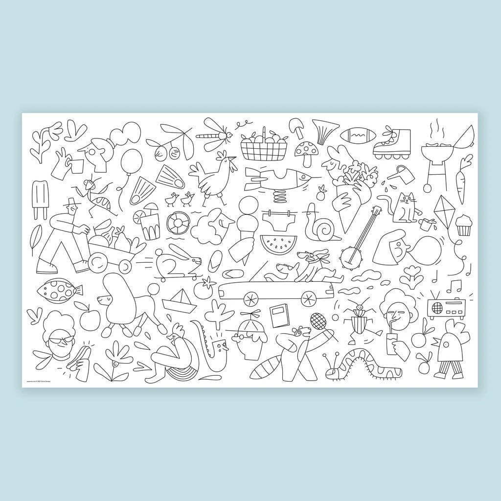 GIANT COLOURING POSTER — 36" x 60" by Cécile Gariépy