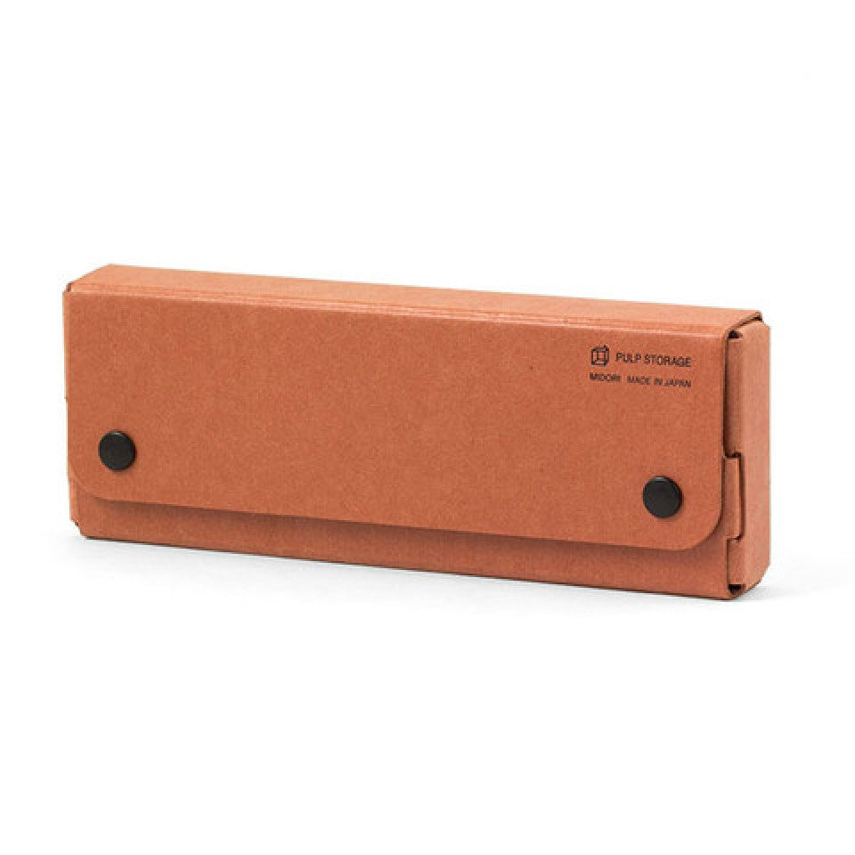 Midori Paper Pulp Pen Case (Reddish Brown)