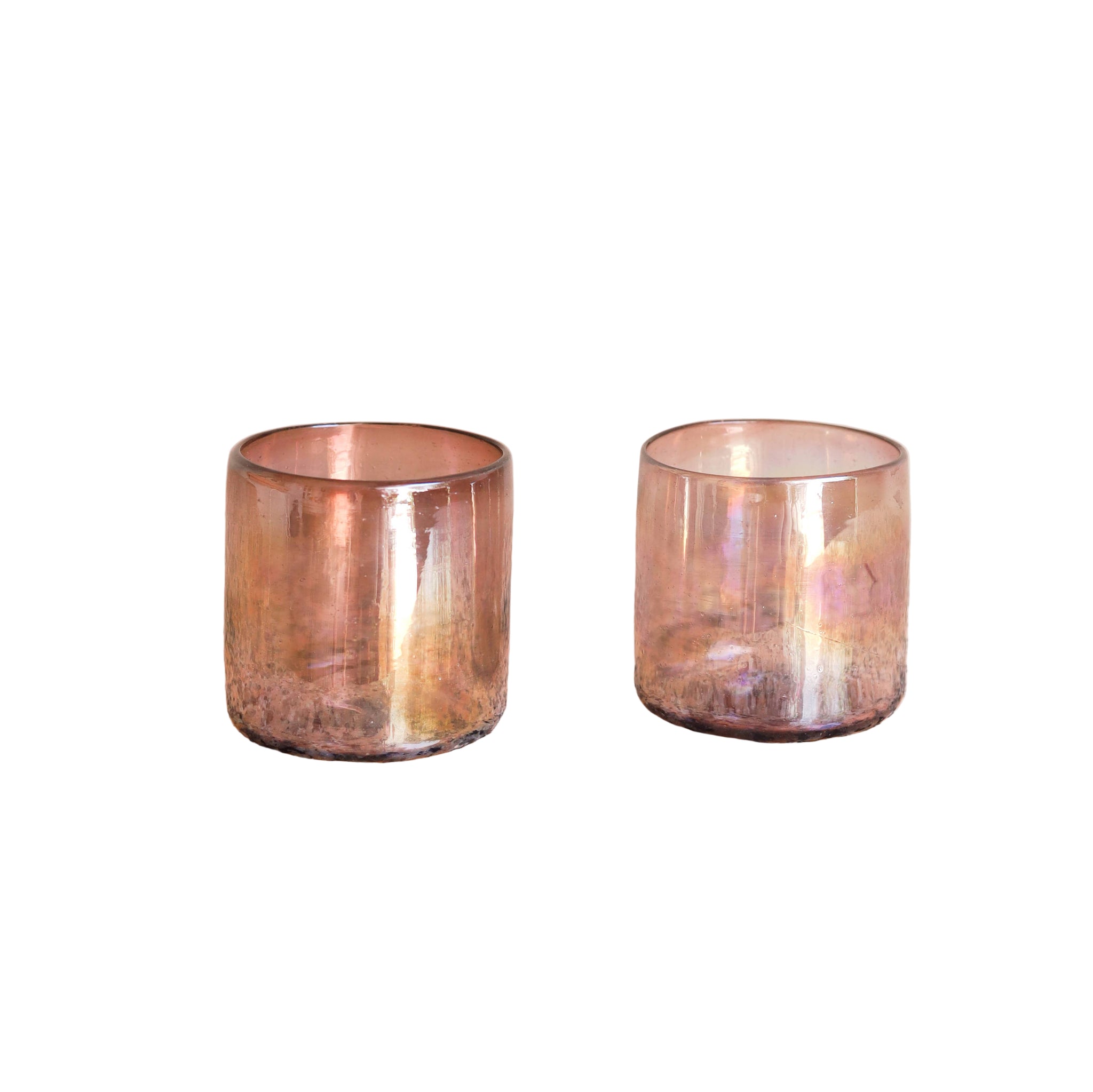 Hand Blown Wine Glass - Amethyst Lustre