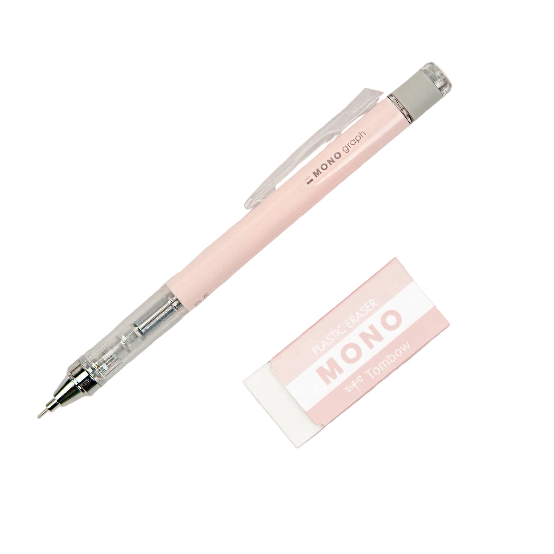 MONO Graph Mechanical Pencil + Eraser Set: Pink
