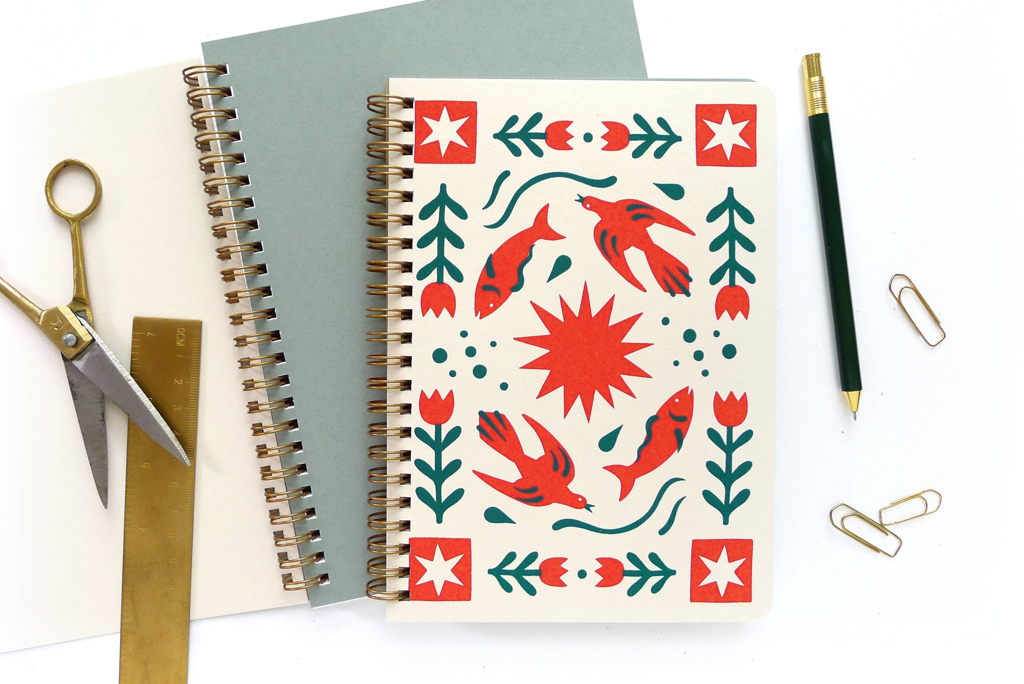 Middle Dune – Folk Flower Coil Notebook