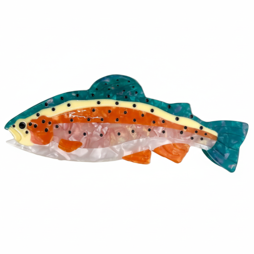 Large Salmon Hair Claw
