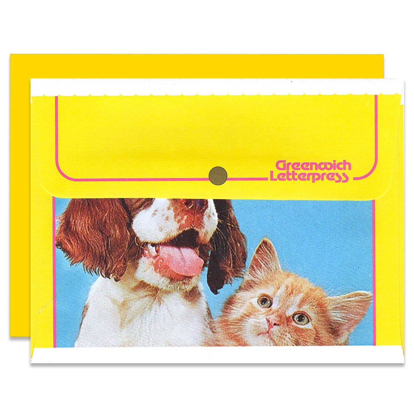 Yellow Trapper Keeper Inspired Envelope and Card