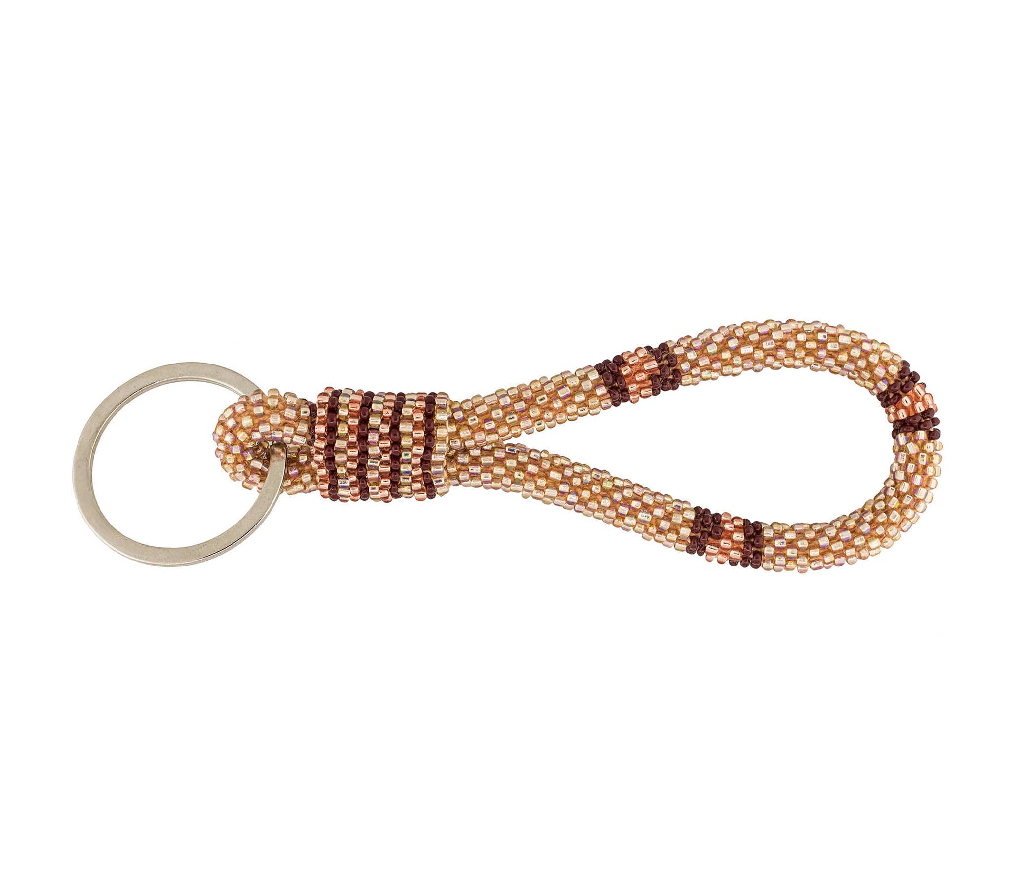 Rosewood Beaded Keychain