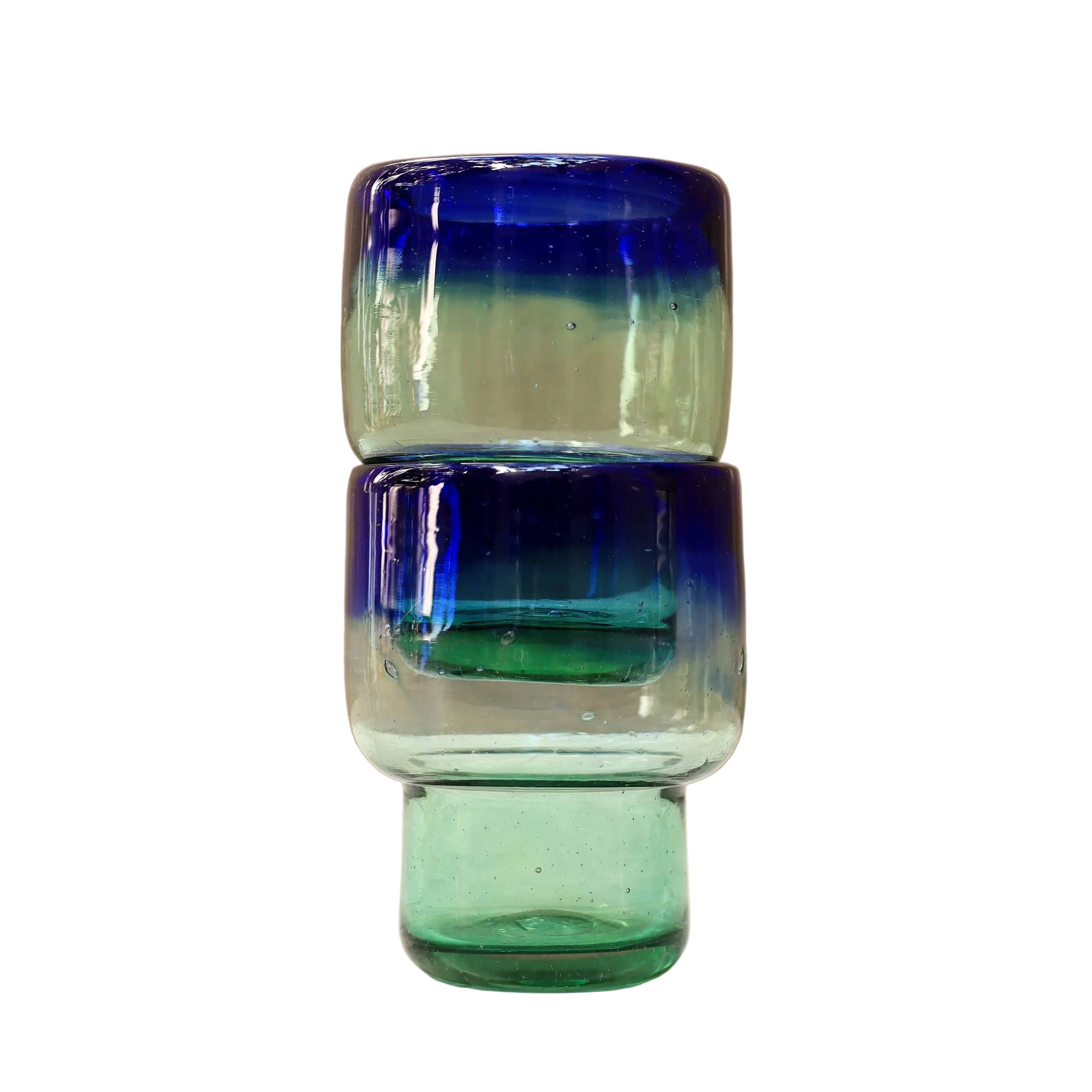 Stacking Glass Tumbler in Surf 