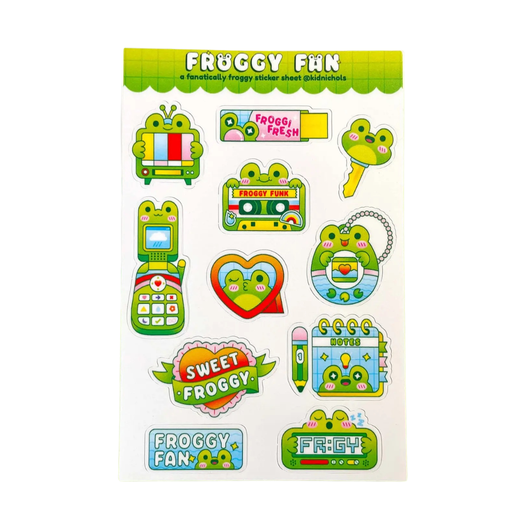 Frog Sticker Sheet