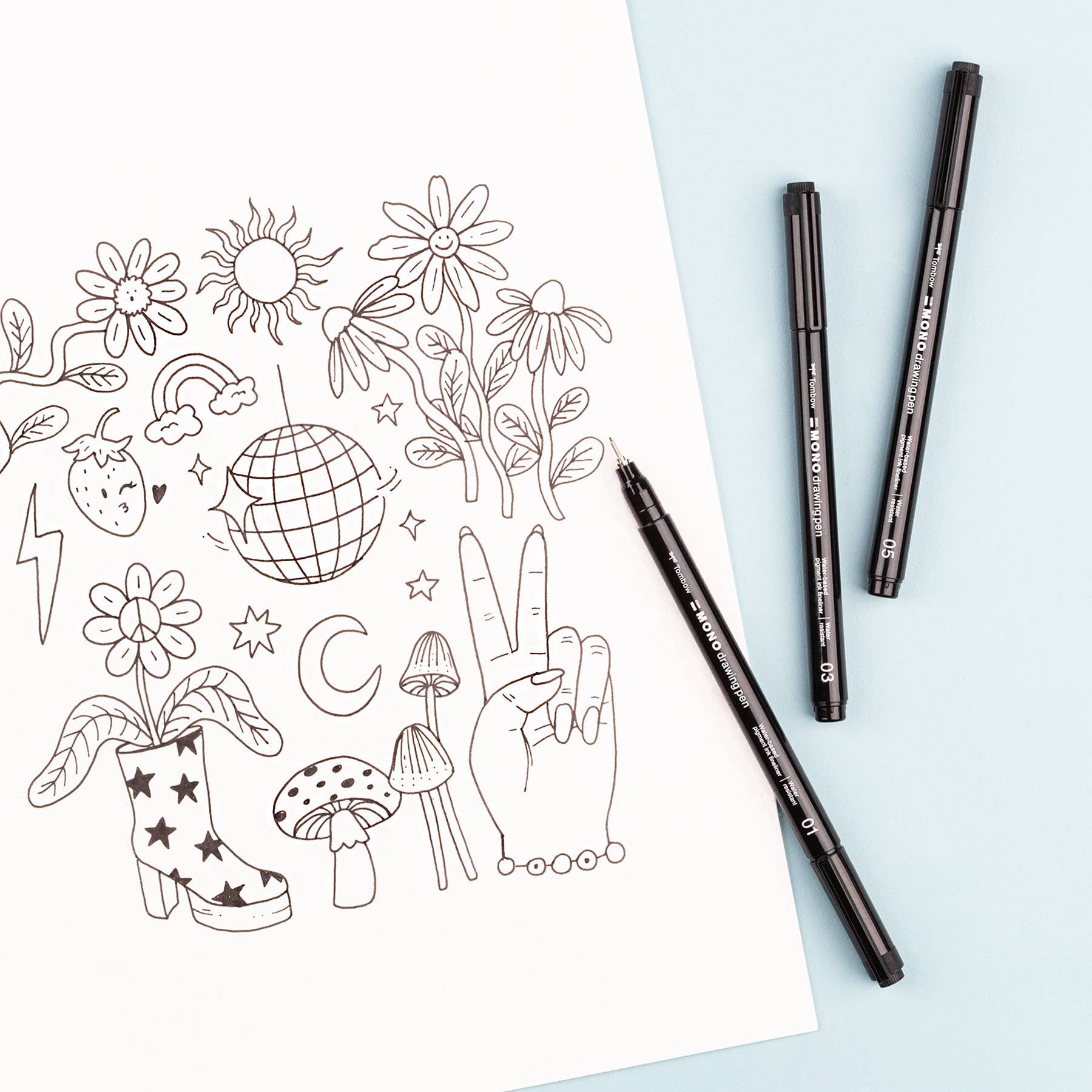 Tombow - MONO Drawing Pens - 3-Pack