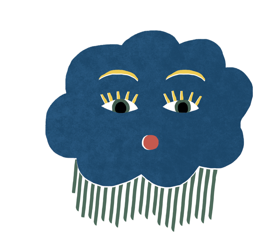 Rainy Cloud Vinyl Sticker