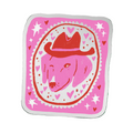 Cowboy Puppy Hearts Mirror Sticker