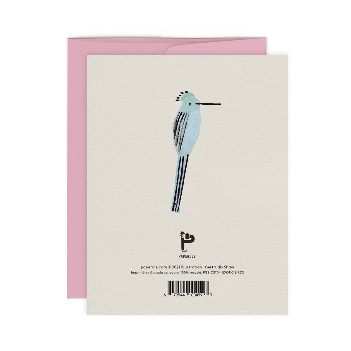 EXOTIC BIRDS — Greeting card