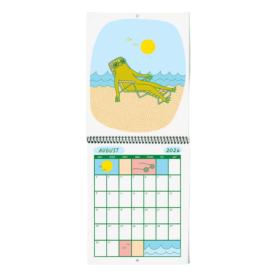 2026 Froggy of the Month Calendar