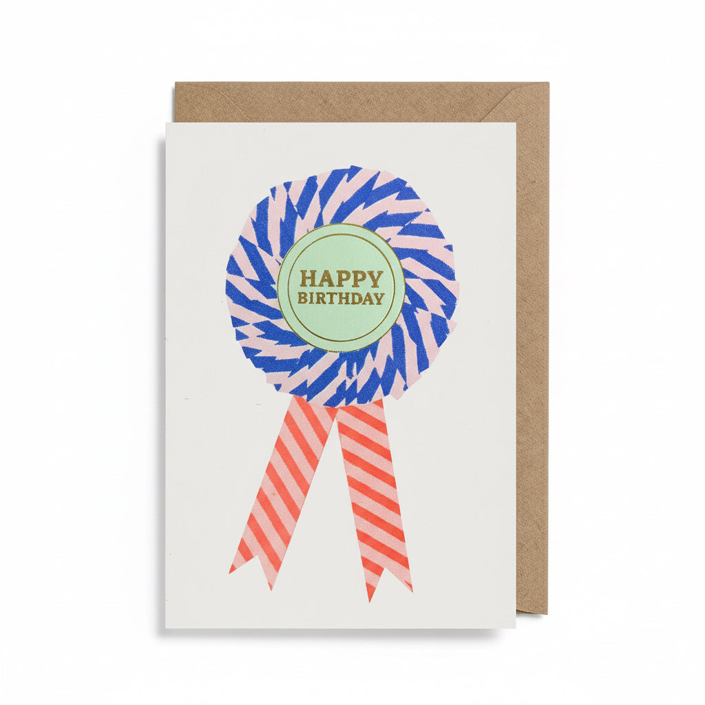 Riso Rosette Birthday Card