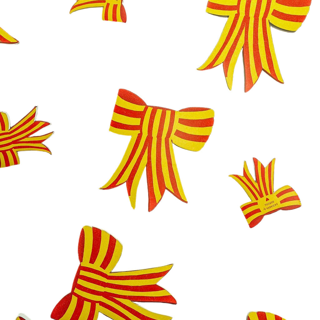 Stripy Bow Mini Cards - box of 6