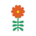 Red Potentilla Vinyl Flower Sticker