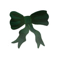 Green Striped Bow Gift Label Sticker