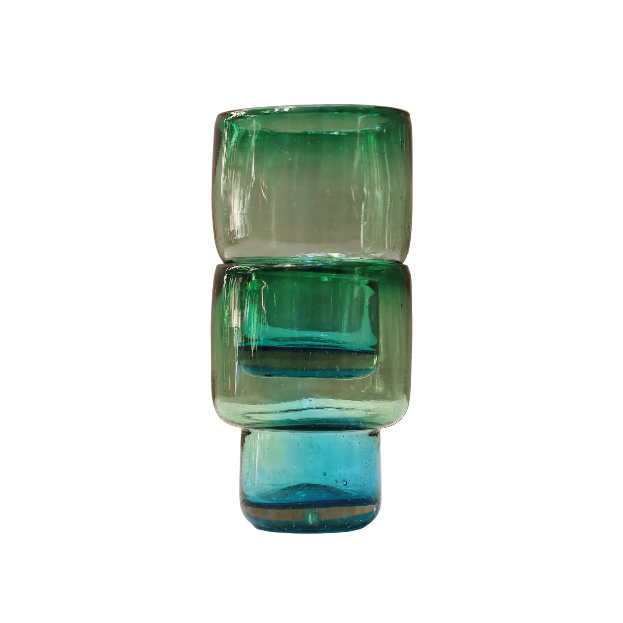 Stacking Glass Tumbler in Sea