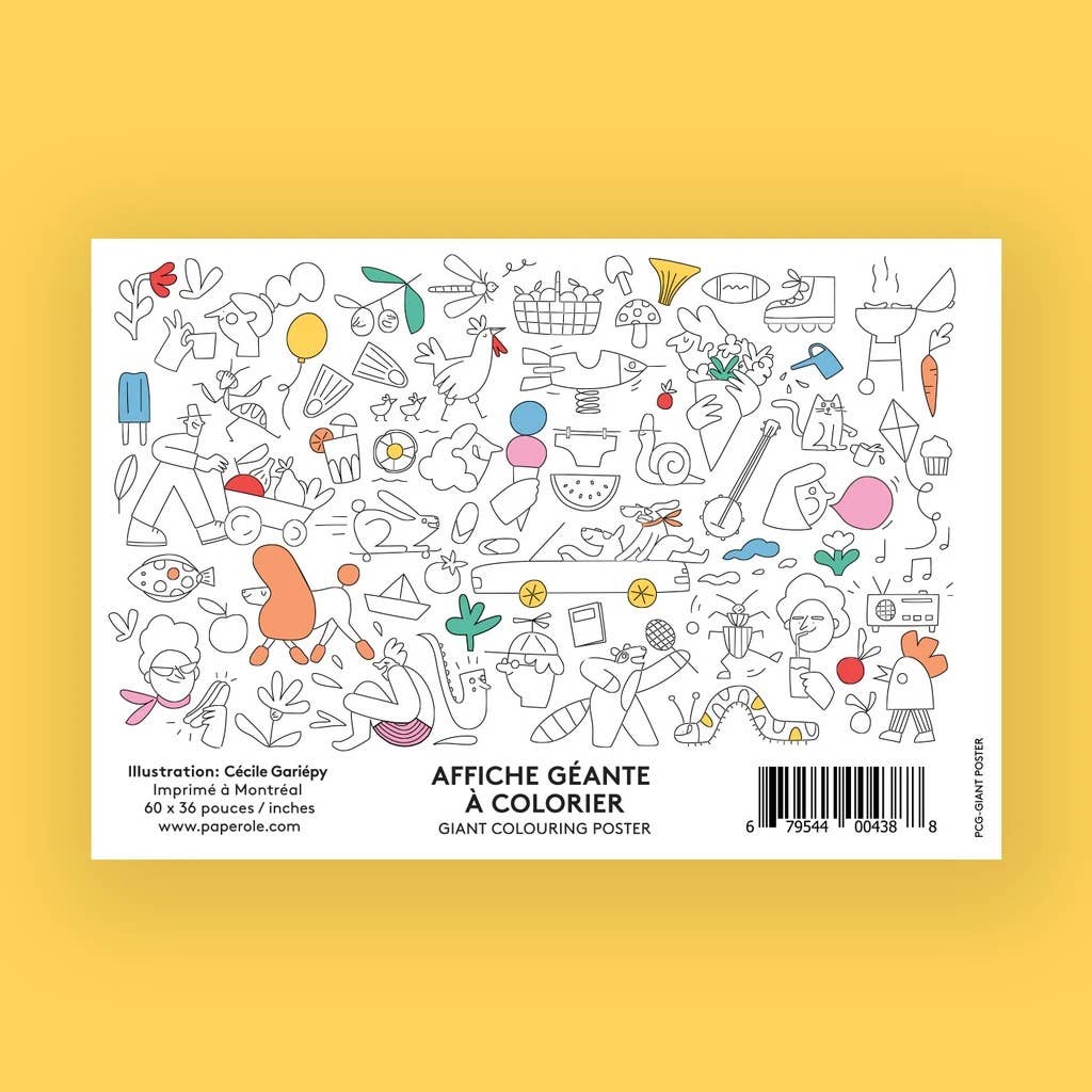 GIANT COLOURING POSTER — 36" x 60" by Cécile Gariépy