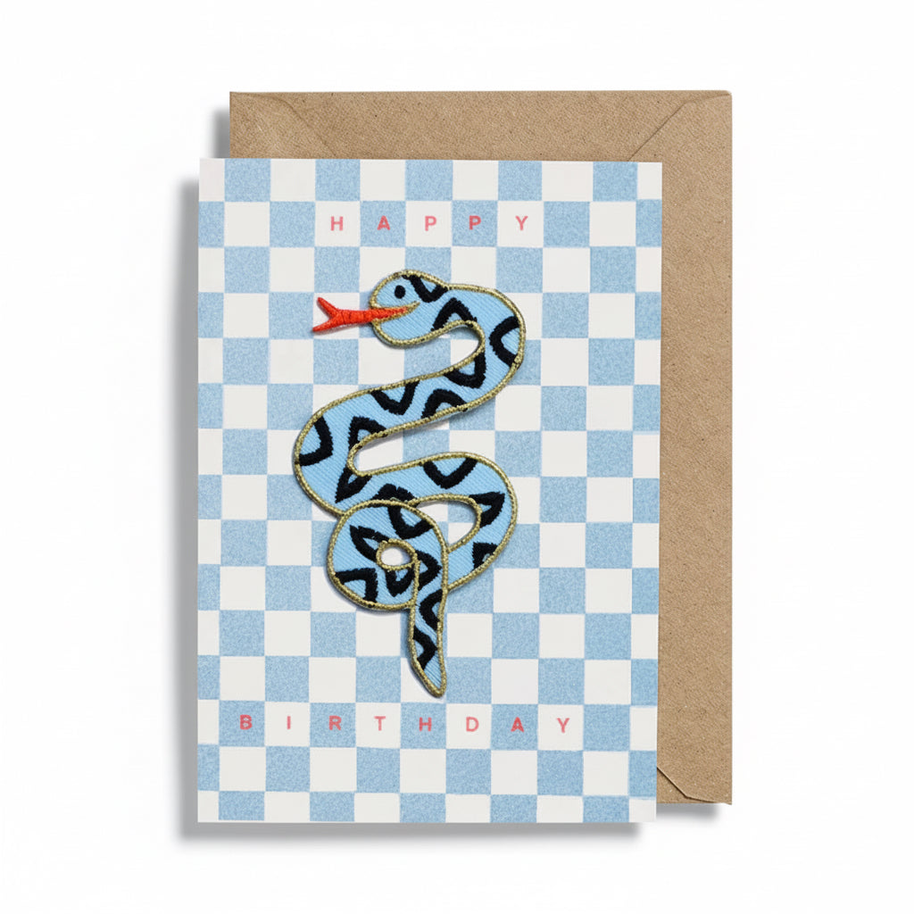Snake Patch Birthday Card
