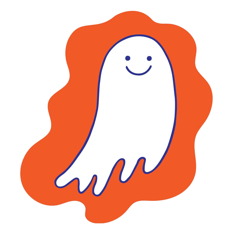 Happy Ghost Sticker