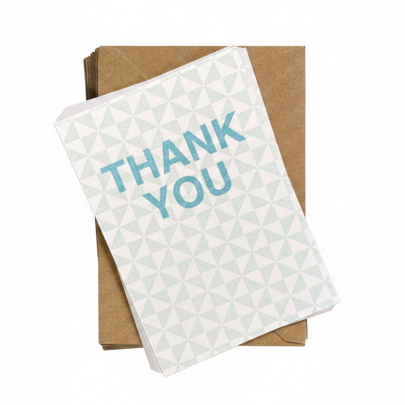 Blue Pinwheel Thank You Cards