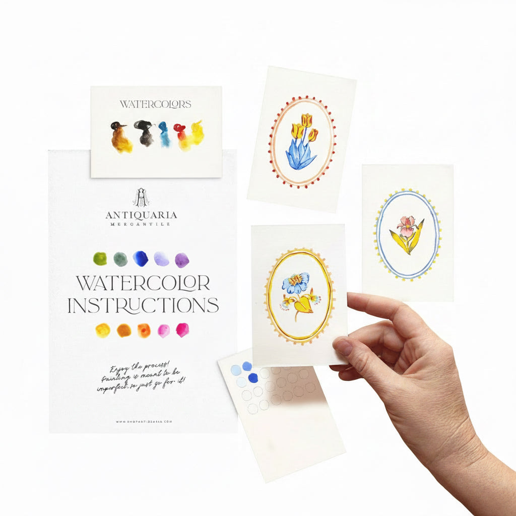 Folk Flowers Mini Watercolor Kit