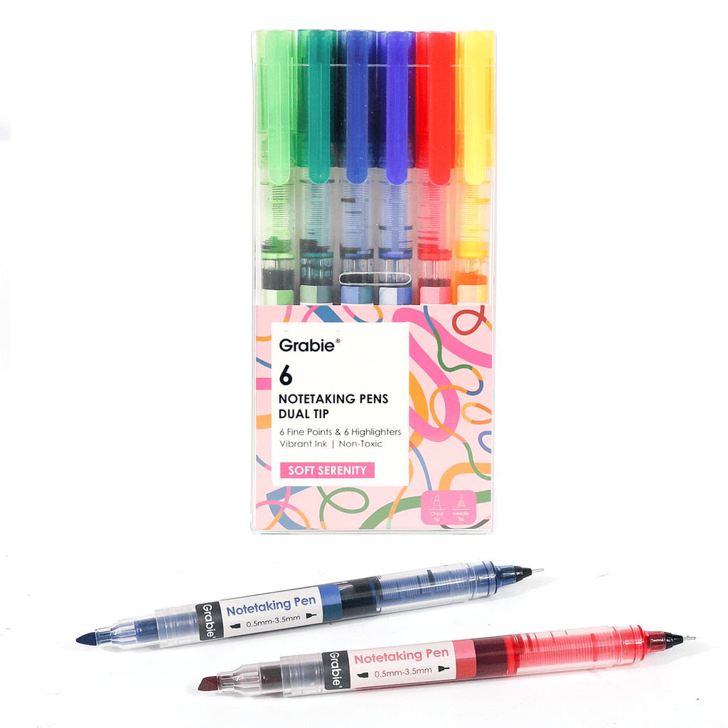 Dual-Tip Notetaking Pen in Soft Serenity