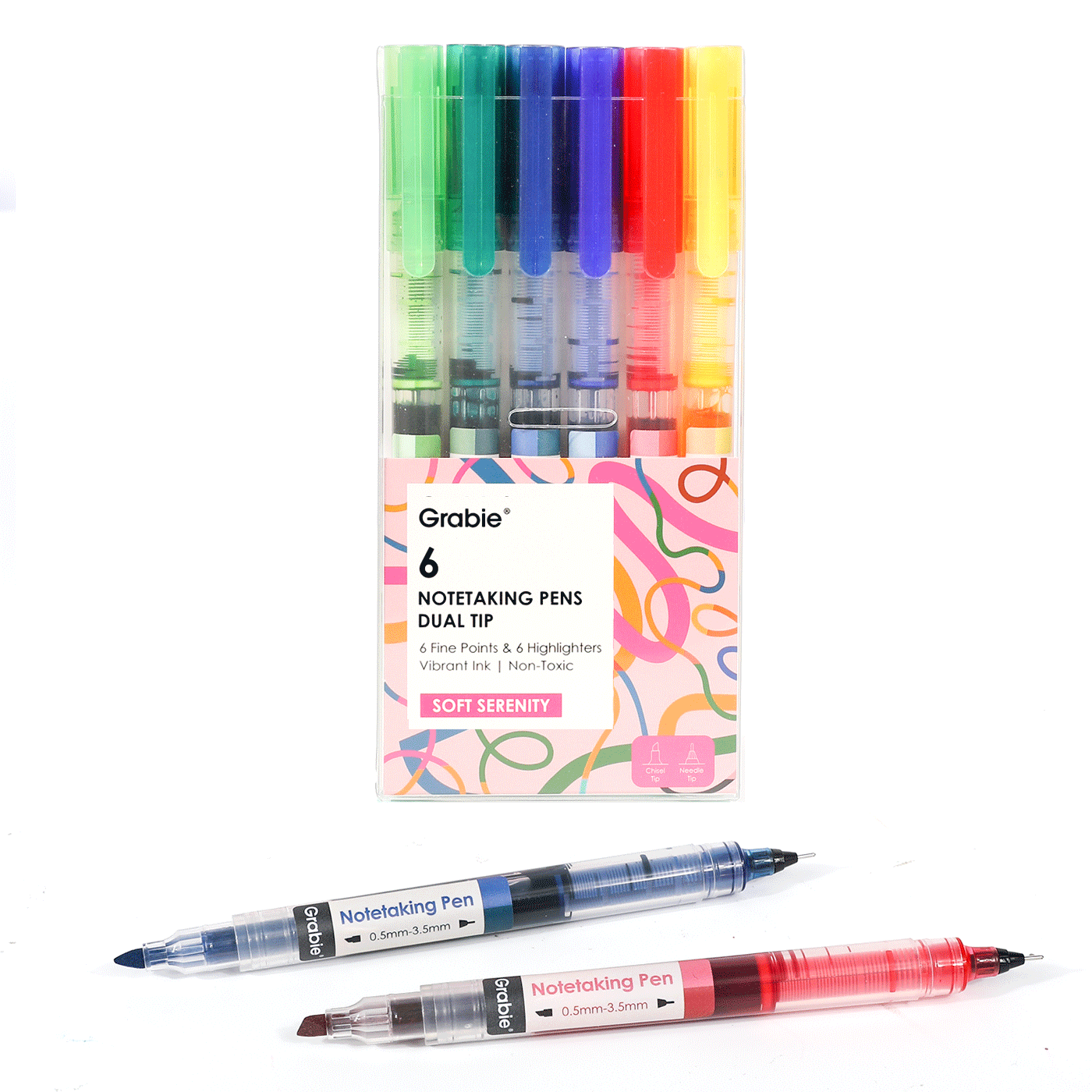 Dual-Tip Notetaking Pen in Soft Serenity
