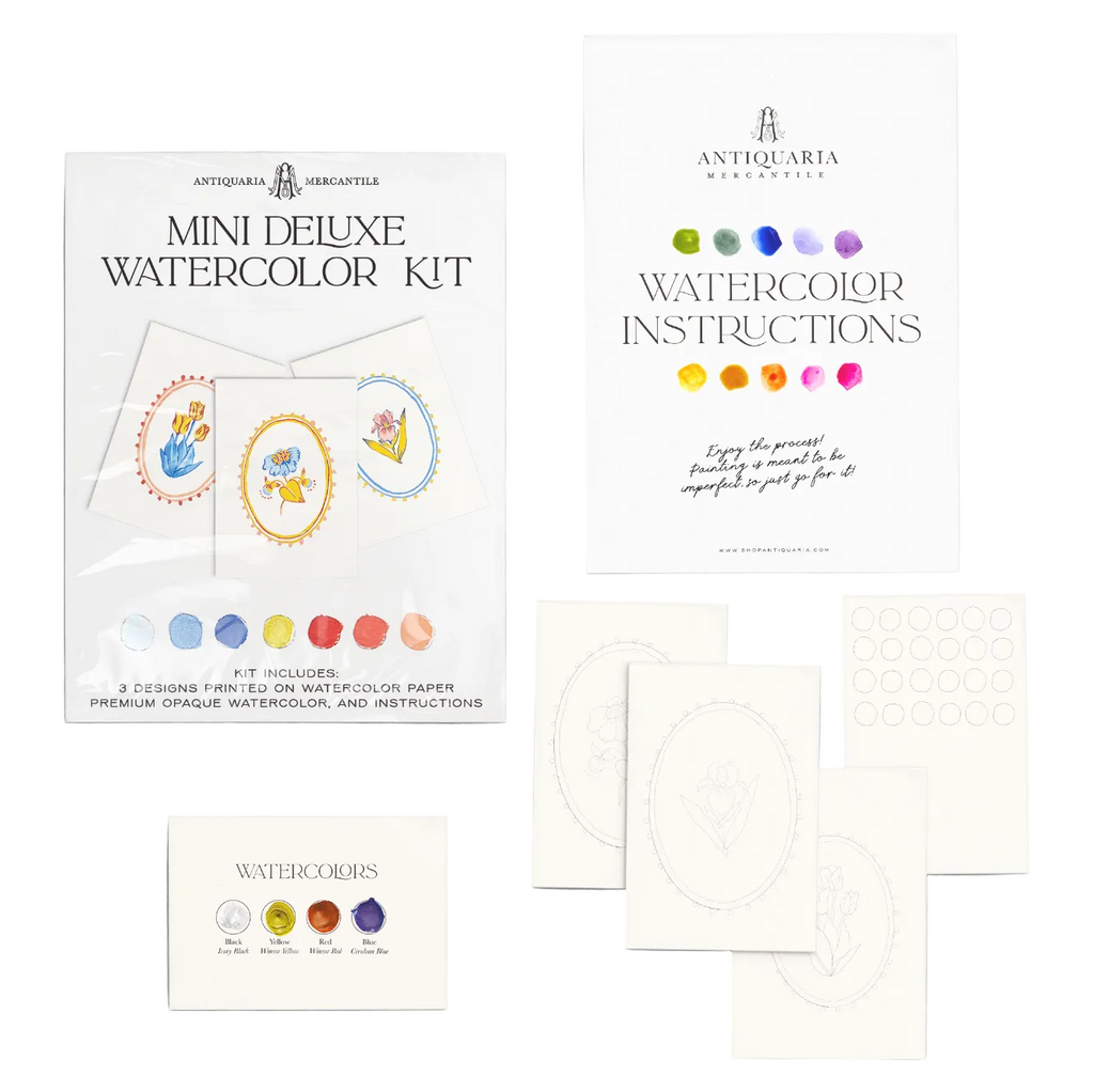 Folk Flowers Mini Watercolor Kit