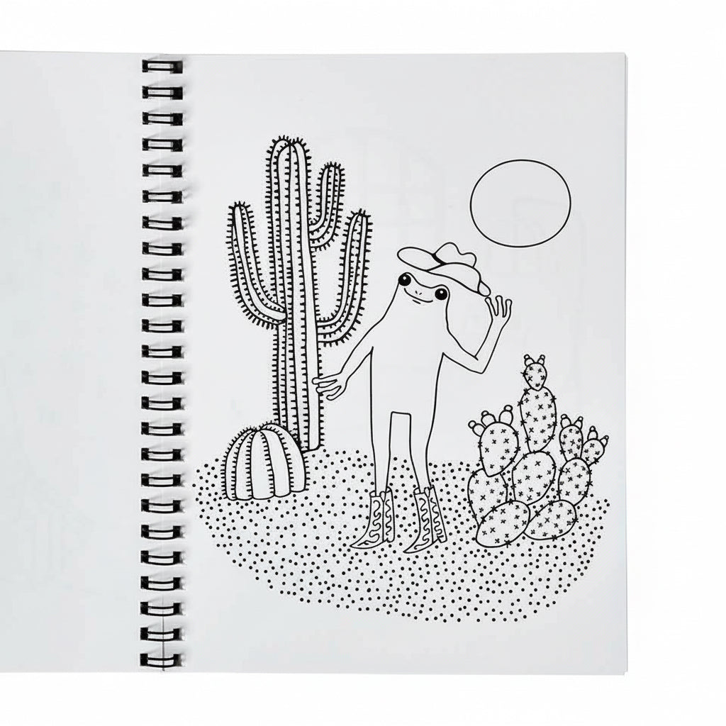 Froggy in Color Coloring Book