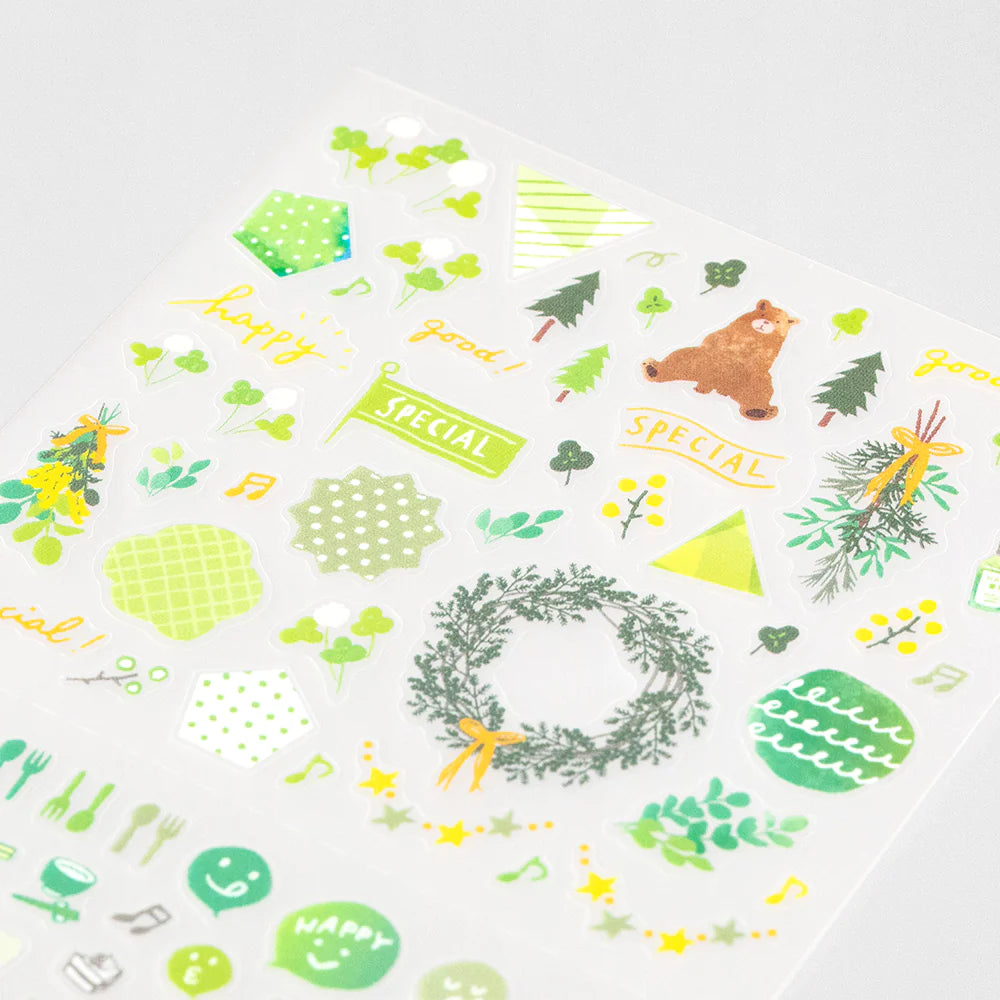 Midori Green Planner Stickers