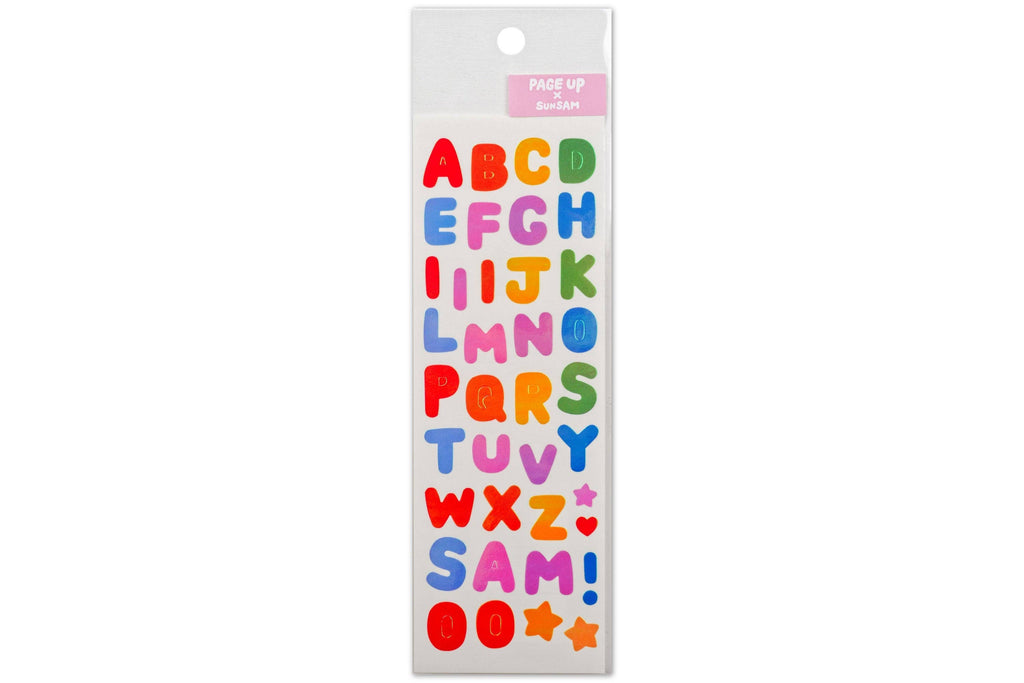 Aurora-Foil Alphabet Sticker Sheet