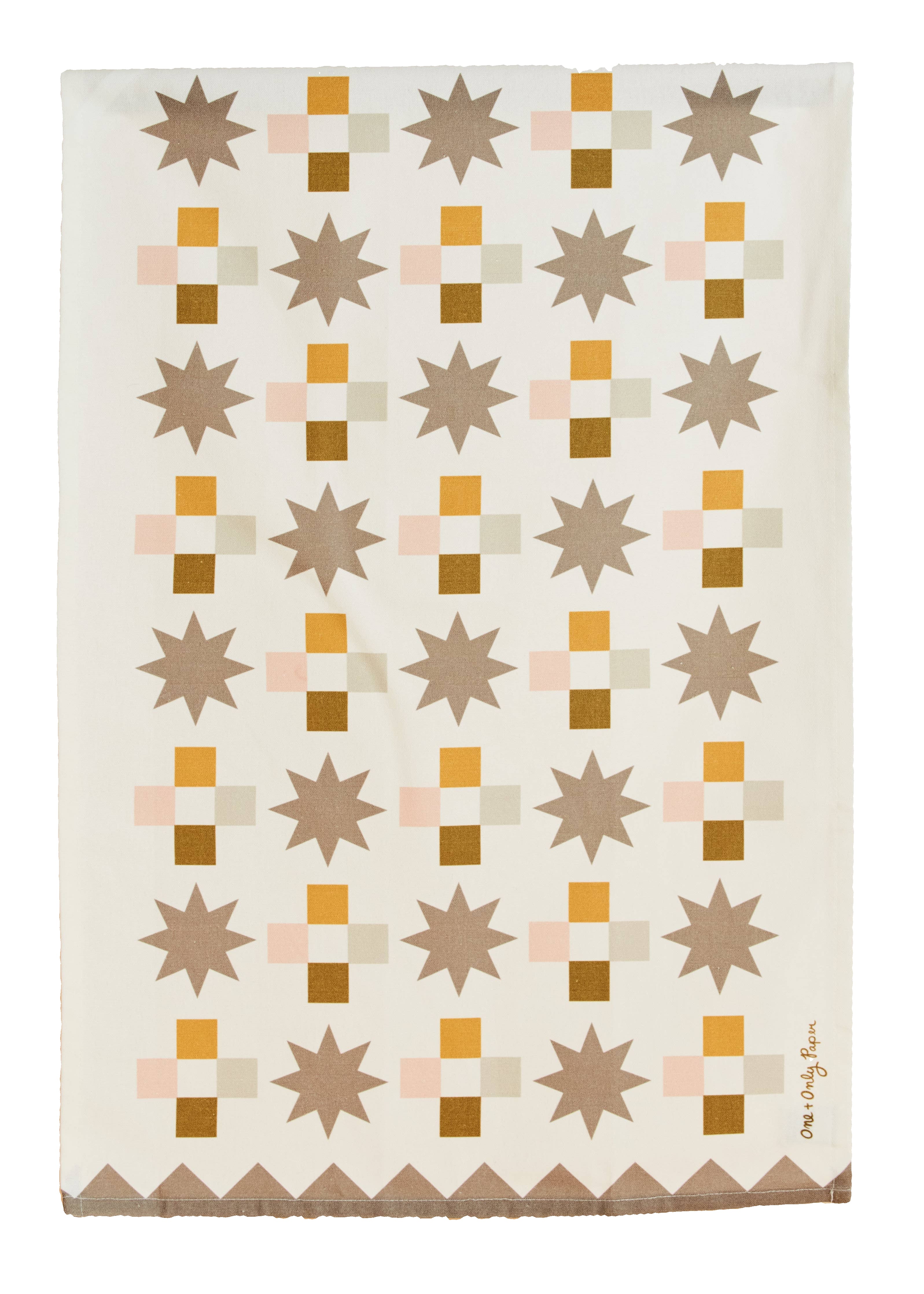 Quilt Block Cotton Tea Towel