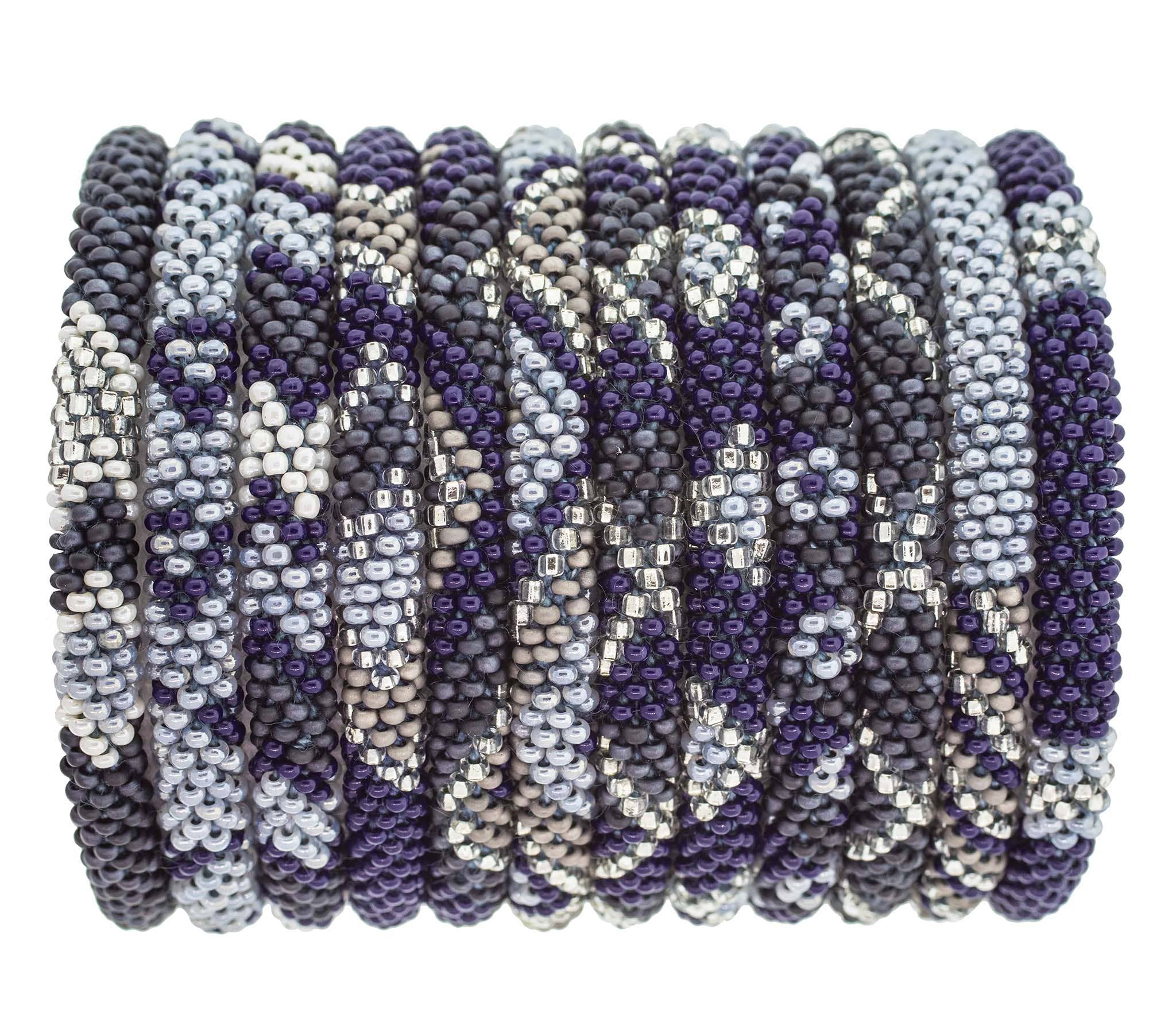 Indigo Beaded Roll-On Bracelets