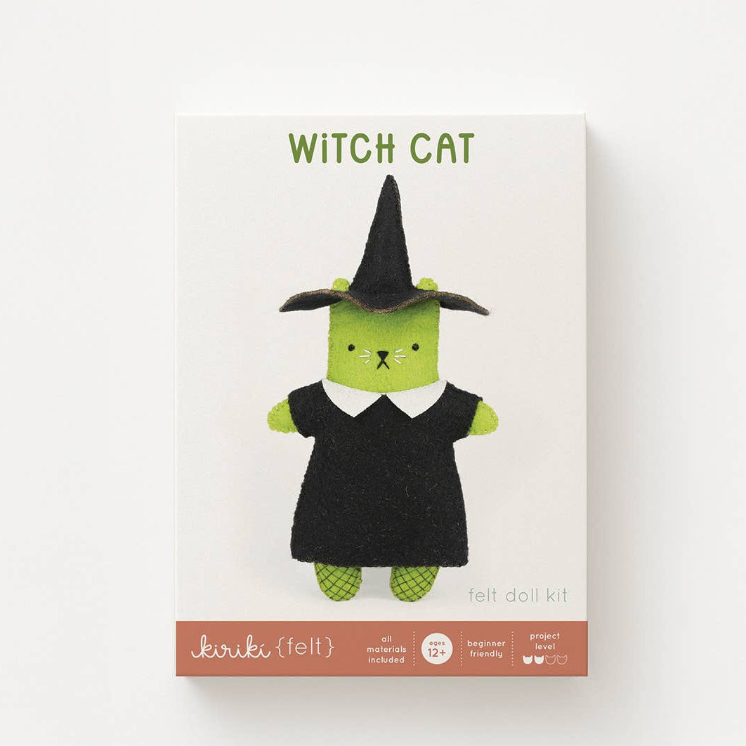 Witch Cat Felt Doll Kit