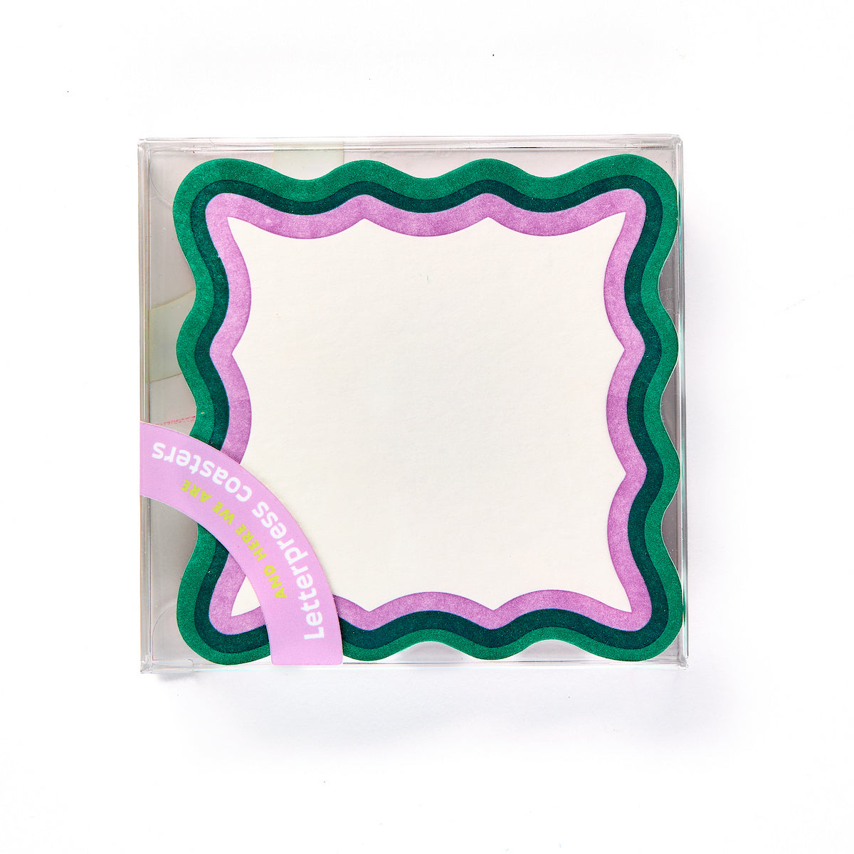 Reusable Letterpress Coasters – Scalloped