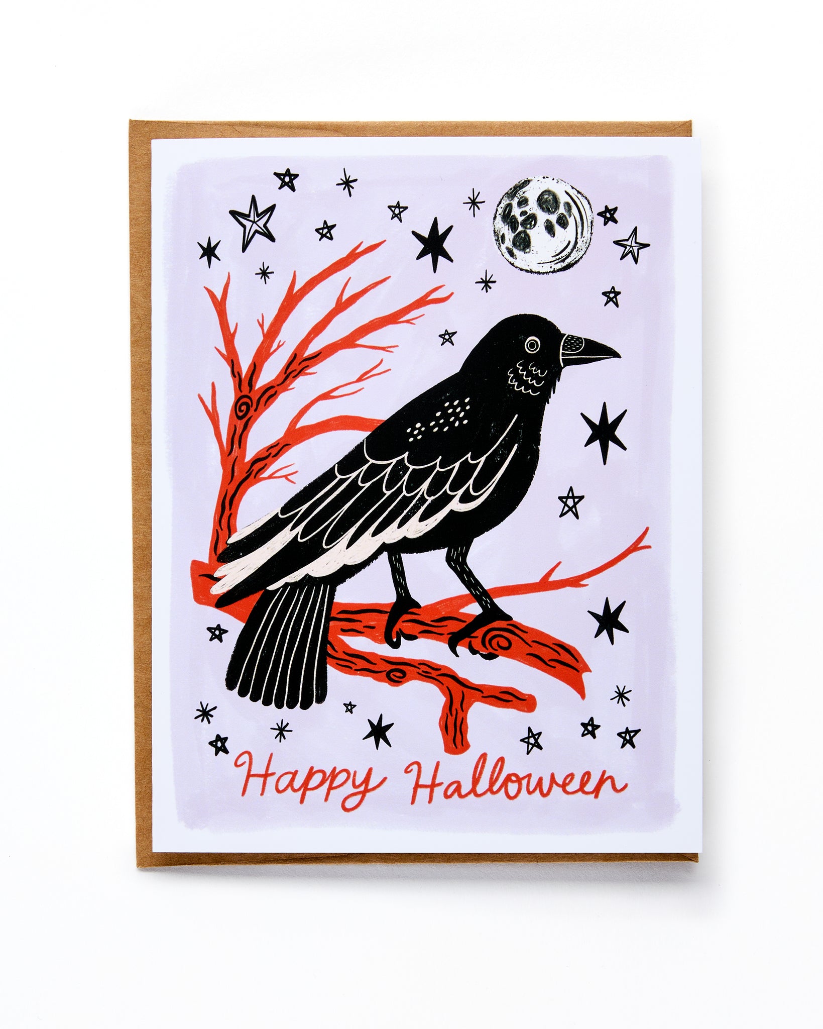 Happy Halloween Card - Raven Notecard