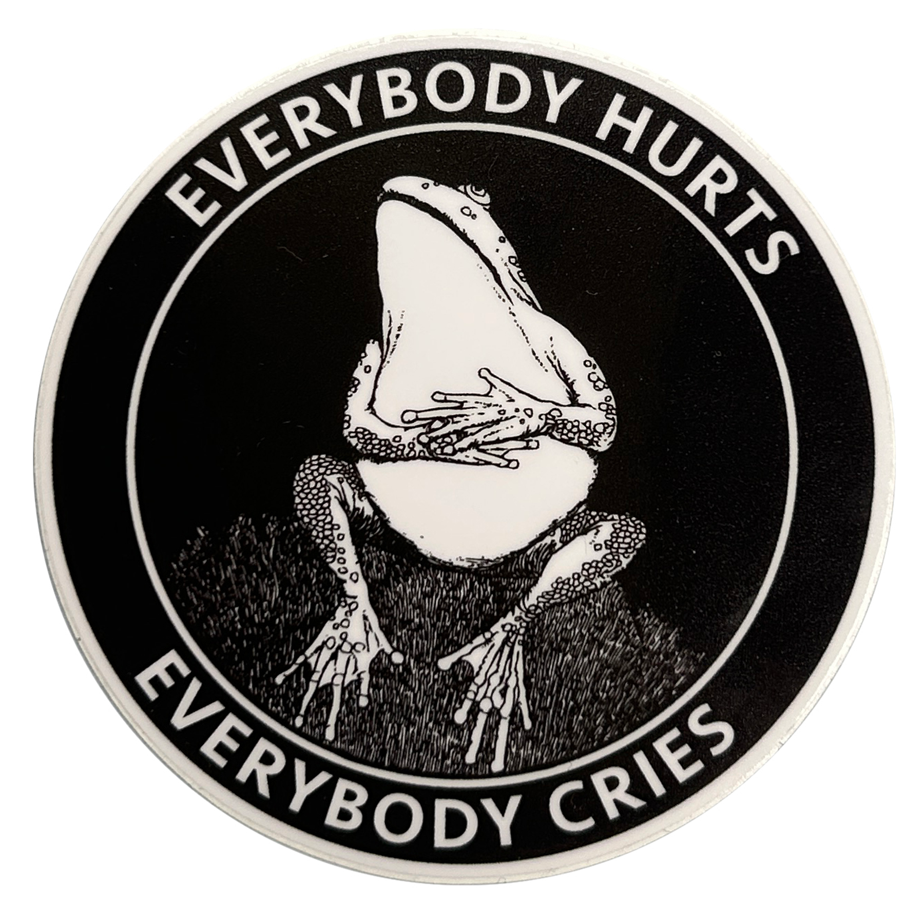 Sad Frog Vinyl Sticker