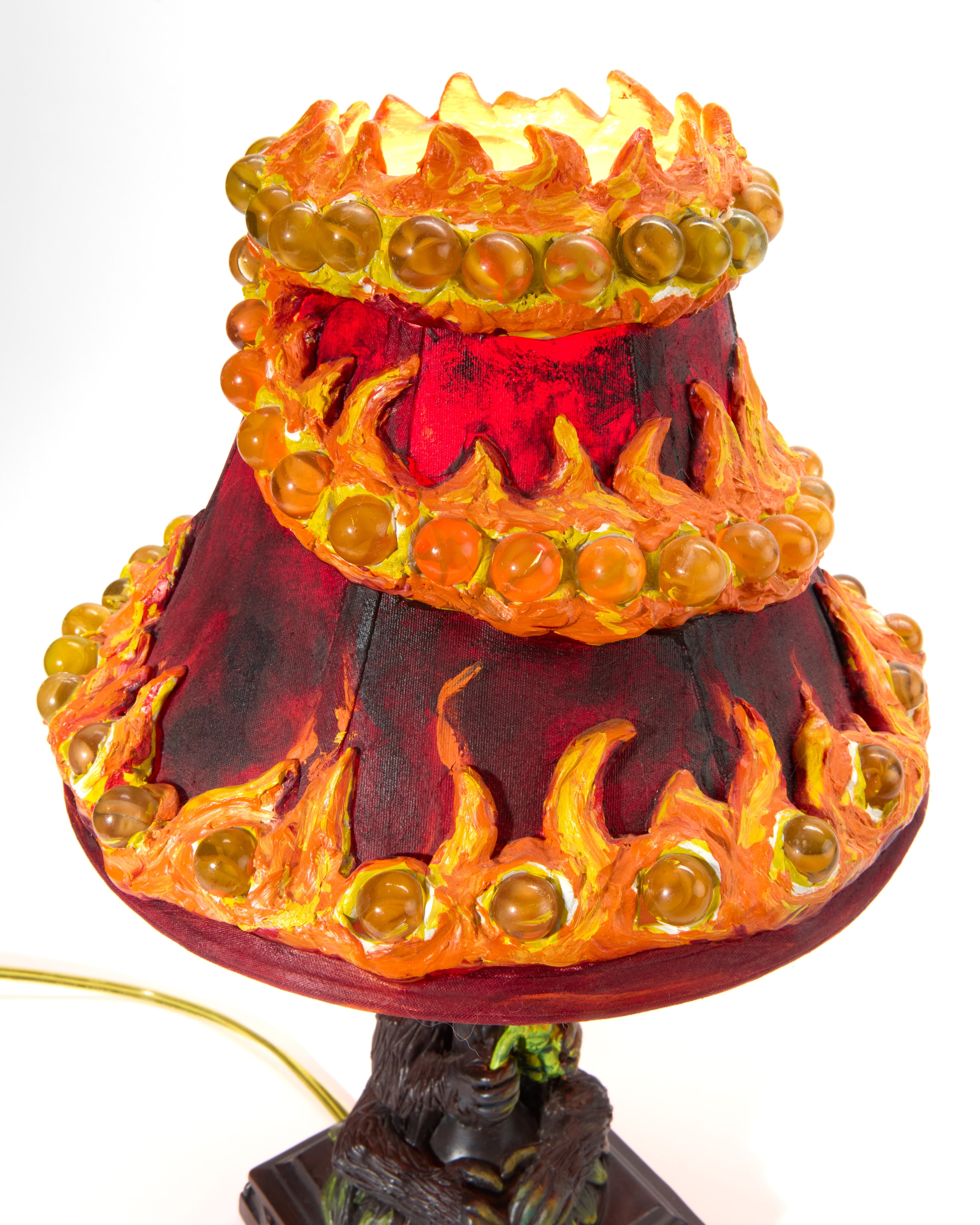 Jessica Hargreaves, Flaming Guerilla and friends lamp (2023)