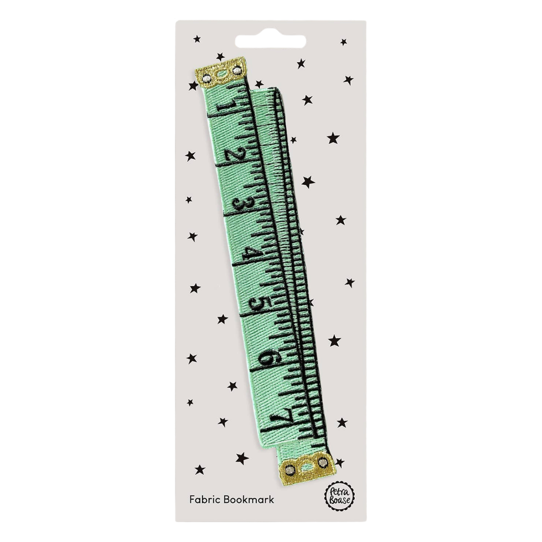 Retro Tape Measure Embroidered Fabric Bookmark
