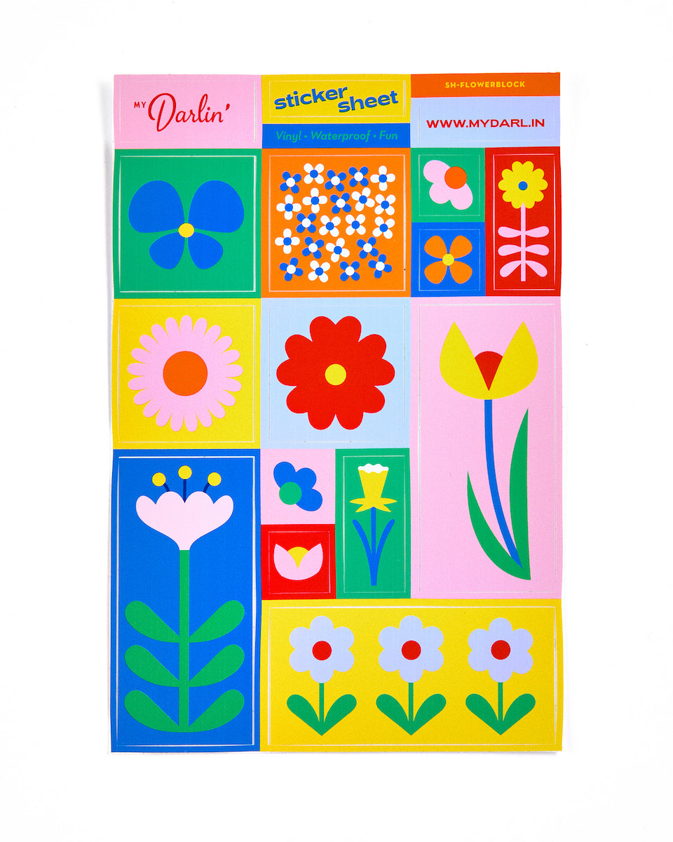 Flowerblock Sticker Sheet