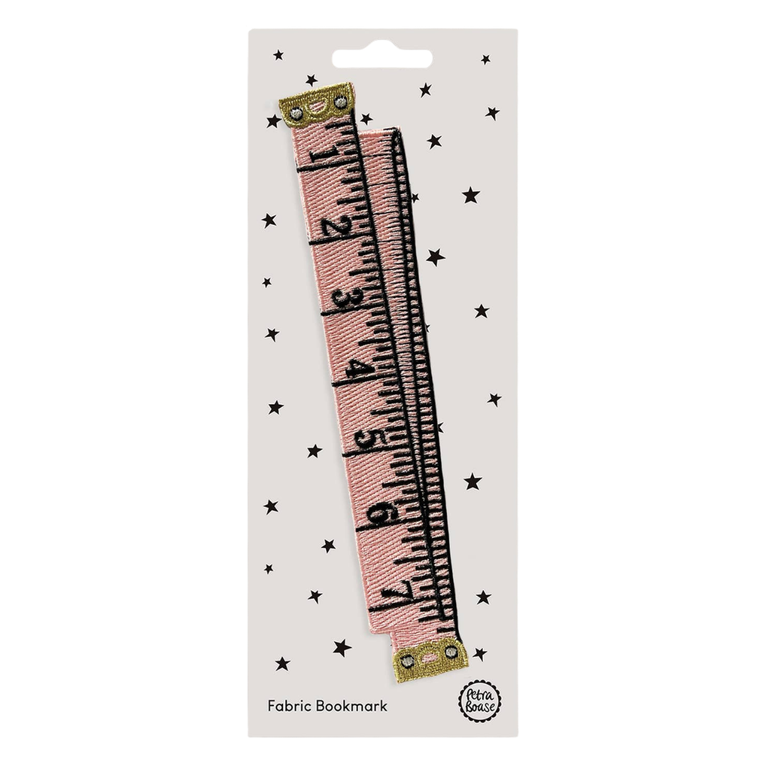 Retro Tape Measure Embroidered Fabric Bookmark