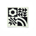 Black and White Quilt Sticker