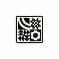 Iron-On Patch - Black and White Quilt